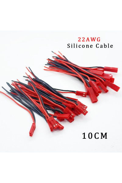 Choice10 10Pair 10CM 10Pair 22AWG JST 2Pin Connector Cable Pitch 2.54mm JST M...