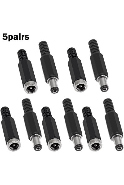 Choice 5 Pairs 5/10Pairs DC Socket 5.5mm x 2.1mm Female DC Barrel Jack Solder...