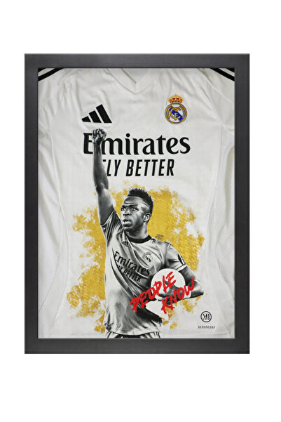 Boomah Accessories Vinicius Junior Real Madrid Jersey - Framed Poster 50x40cm...