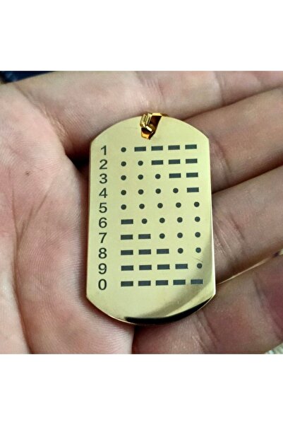 Choice1 1Pc Gold 1Pc Morse Code Morse Telegraph Trainer Keychain Dog Tag Pend...