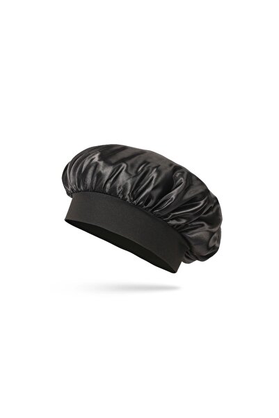 Choice black Silk Satin Bonnet for Sleeping Large Wide Soft Band Sleep Cap Wo...
