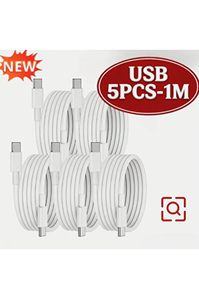 Choice 5 قطع - كابل USB C إلى USB Type C بطول 1 متر وقدرة 100 واط للشحن السري...