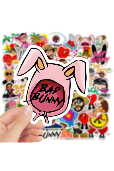 Choice 50pcs 50PCS Singer Bad Bunny Stickers Cartoon Graffiti Decals DIY Lapt...
