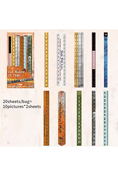 Choice4 S30804-2 Mr.Paper 20 قطعة ملصقات شريطية طويلة مزدوجة التعبئة، سلسلة ت...