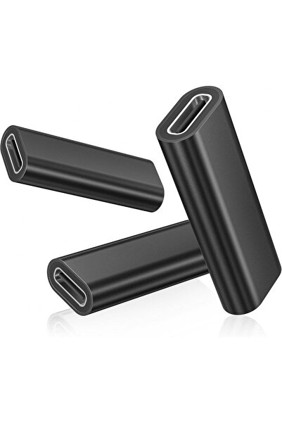 choice2 محول USB C أنثى إلى أنثى أسود 3 قطع، موصل USB C 3.1 لتوصيل كابلين من ...