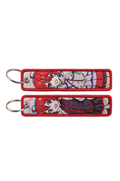 Choice1 Bandai 3 Cute Girls Embroidered Keychains Key Fobs Anime Key Tags Car...