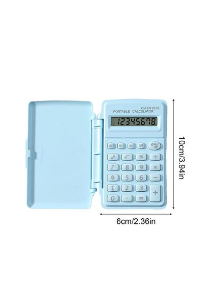 Choice آلة حاسبة علمية زرقاء فاتحة مع شاشة LCD ودفتر ملاحظات، صغيرة وظريفة وص...