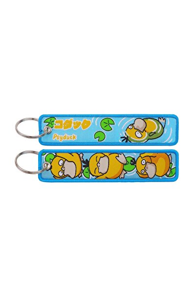 Choice20 Bandai 5 Cute Duck Embroidery Keychain Jet Tag Keyring for Backpack ...
