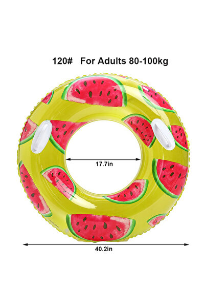 Choice4 120-For 80-100kg 1 قطعة عوامة سباحة قابلة للنفخ على شكل بطيخ، حلقة سب...