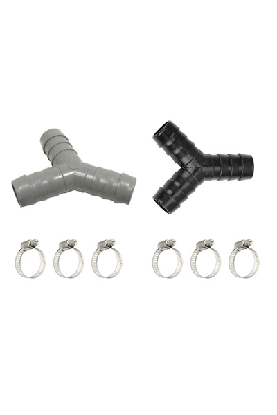 Choice as pic 2Set Washing Machine Drain Hose Y-Type Reducer Plastic Connecto...