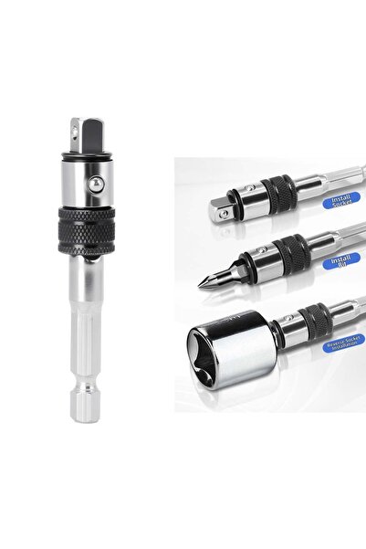 Choice 1/4inch Hex Shank To Square Socket Adapter Extension Bar Quick Change ...