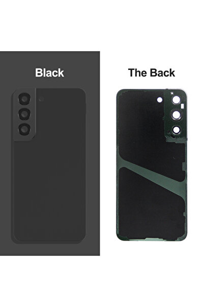 Choice Black For S22 5G SM-S901B Battery Back Cover with Camera Lens Phone Re...