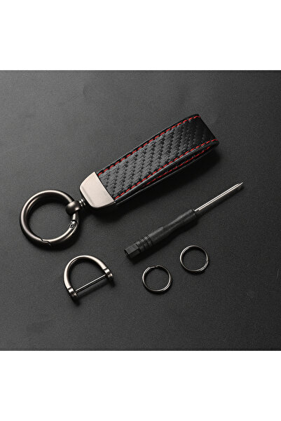 Choice1 Type B Carbon fiber Rope Car Keychain Men Women Luxury Key Chain Hold...