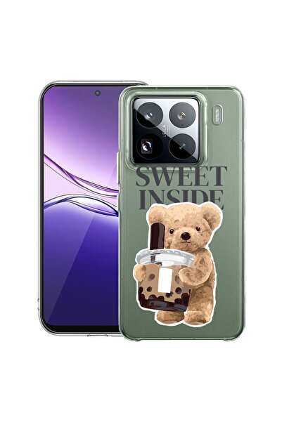 bestcase Διαφανής Λεπτή Θήκη Σιλικόνης Συμβατή με Xiaomi 15, Σχέδιο Αρκουδάκι...