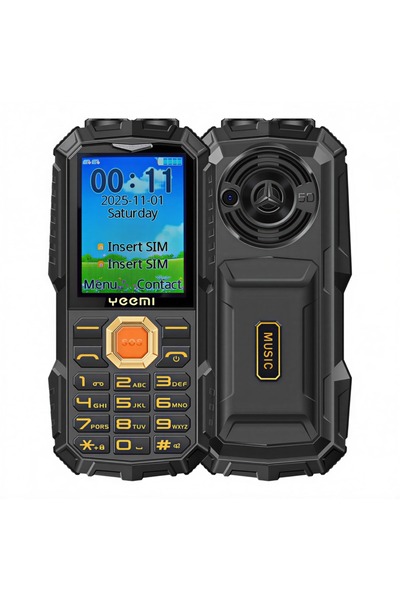 choice2 هاتف YEEMI Q5 4G القياسي باللون الأسود، شاشة 2.4 بوصة، يدعم شريحتي ات...