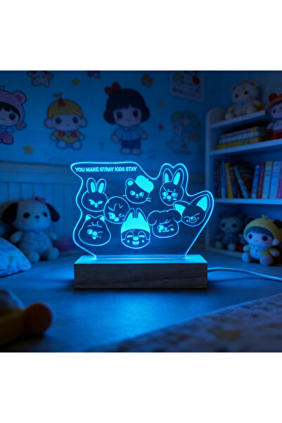 Choice مصباح ليلي LED من StrayKids طراز STAY 03-HZ مع 7 أوضاع لتغيير الألوان،...