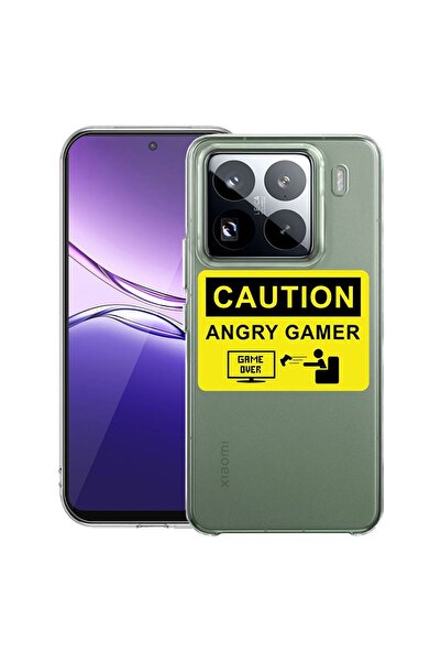 bestcase ¬Æ Husa Clear Slim Silicon Compatibila cu Xiaomi 15 Pro, Angry Gamer...