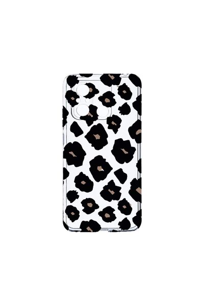 bestcase Прозрачен силиконов калъф 2ММ, съвместим с Xiaomi Redmi 12C, с леопа...