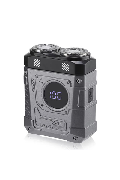 Choice1 Silver Electric Shaver Washable Digital Display Waterproof Mini Razor...