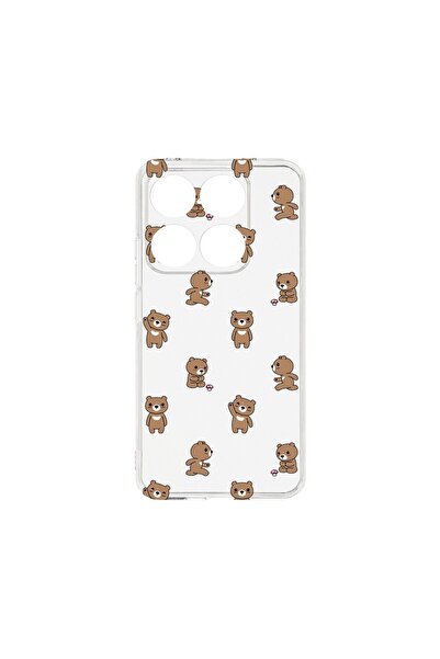 bestcase Калъф за Xiaomi 14T, BestCase™ Прозрачен силиконов 2ММ, с десен на п...