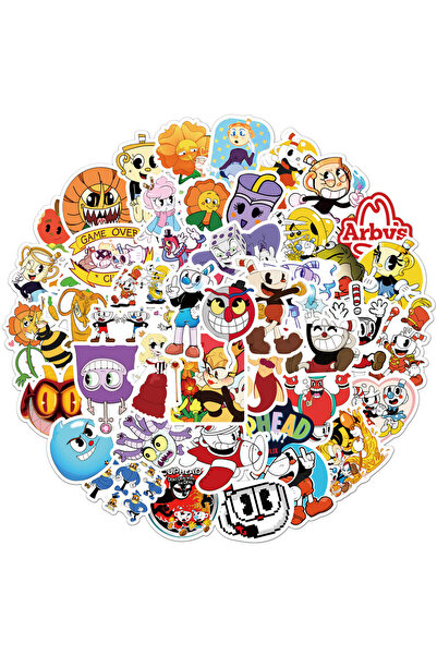 Choice 50pcs 50Pcs Shooting Game Cup Head Adventure Graffiti Stickers For Ska...