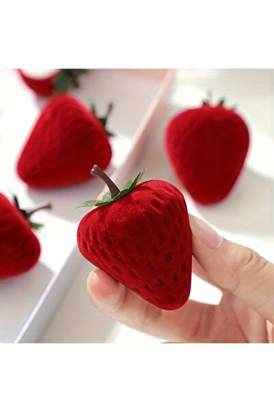 Choice1 صندوق مجوهرات على شكل فراولة، مناسب للخواتم والأقراط، مناسب لحفلات ال...