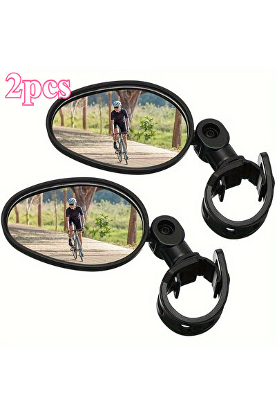 Choice1 black 2pcs 1/2PCS Bike Mirrors, Acrylic Convex Oval Rearview for Cycl...
