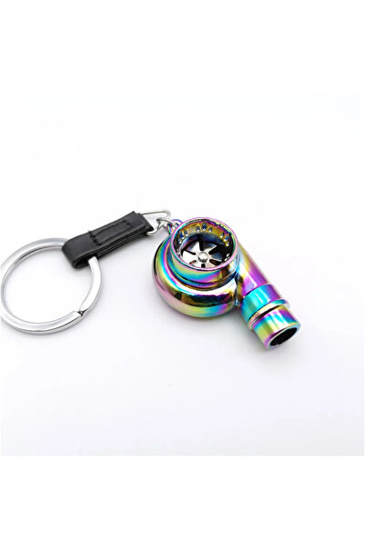 Choice8 Colourful Whistling Sound Turbo Keychain for Car JDM Style Sleeve Bea...