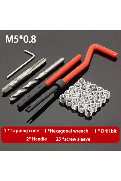 Choice1 M5 ❄Thread Repair Kit (M5/M6/M8) | Helicoil Insert Set with Drill, Ta...