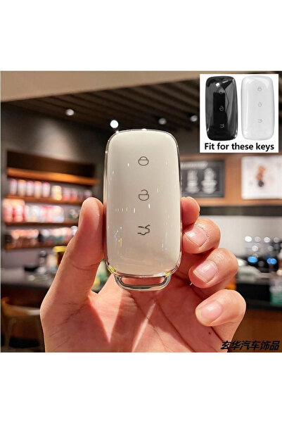 Choice for Galaxy EX5 Style 6-White Car Key Case Cover for Geely EX5 Accessor...