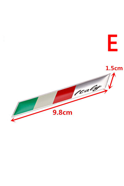 Choice E 3D Aluminum Car Italian Italy Map National Flag Sticker Grill Emblem...