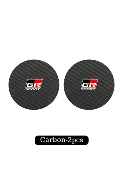 Choice 2pcs 2Pcs Car Carbon Leather Water Cup Pad Anti-noise Coaster For Toyo...