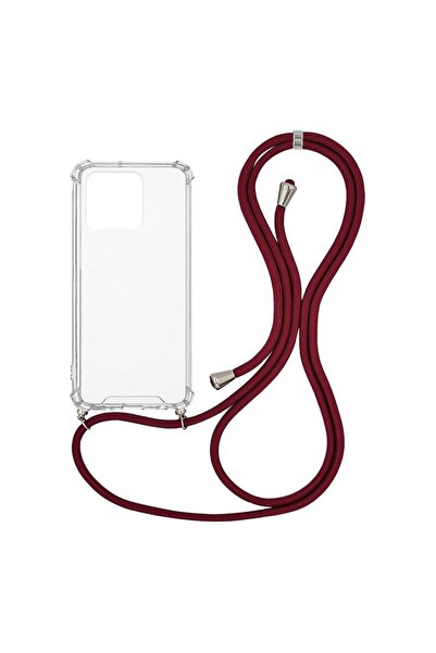 Sonique Θήκη Σιλικόνης με Κορδόνι Armor Clear Xiaomi Redmi 10C Μπορντό
