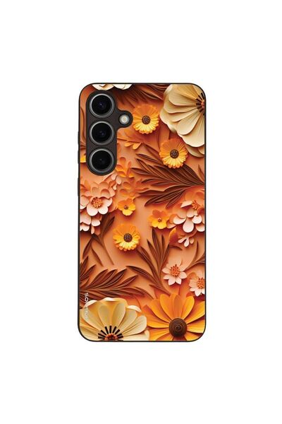 Sonique Θήκη 3D Flower Series για Samsung Galaxy S24 Plus Πορτοκαλί