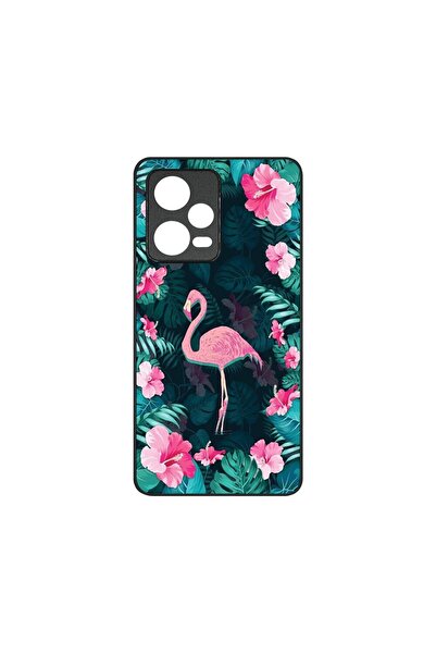 bestcase Тънък стъклен калъф, съвместим с Xiaomi Redmi Note 12 5G, Фламинго, ...