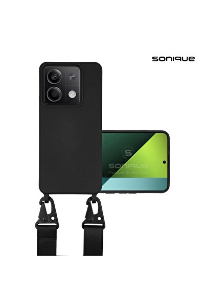 Sonique Θήκη Σιλικόνης με Strap CarryHang Xiaomi Redmi Note 13 5G Μαύρο