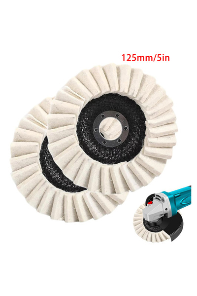 Choice JETTING A2 【CC22】2Pcs Wool Felt Flap Polishing Wheel Disc Buffing Pad ...