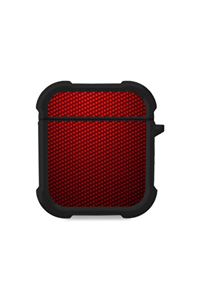 Sonique Θήκη Σιλικόνης Carbon Series για AirPods 1/2 Κόκκινο