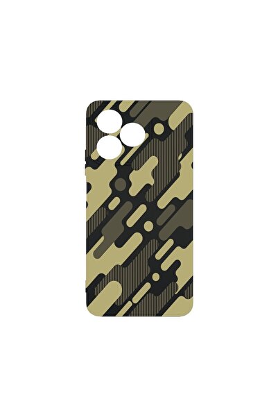 bestcase ¬Æ Husa Premium Silicon, Compatibila Cu Xiaomi Redmi 13, Green Camou...