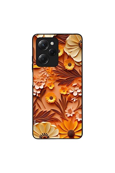 Sonique Θήκη 3D Flower Series για Xiaomi Poco X5 Pro 5G Πορτοκαλί