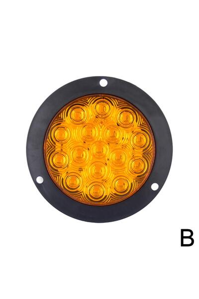 Choice1 Yellow Round Rear Tail Lights Turn Signal Brake Stop Reverse Lamp Car...