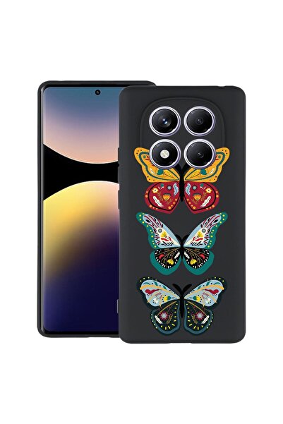 bestcase ¬Æ Husa pentru Xiaomi Redmi Note 14 Pro 4G, Butterfly, Slim Silicon ...