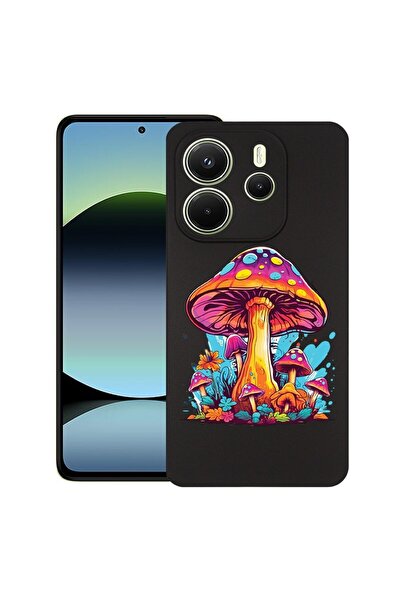 bestcase Калъф за Xiaomi Redmi Note 14, Гъби в мечтани цветове, Тънък силикон...