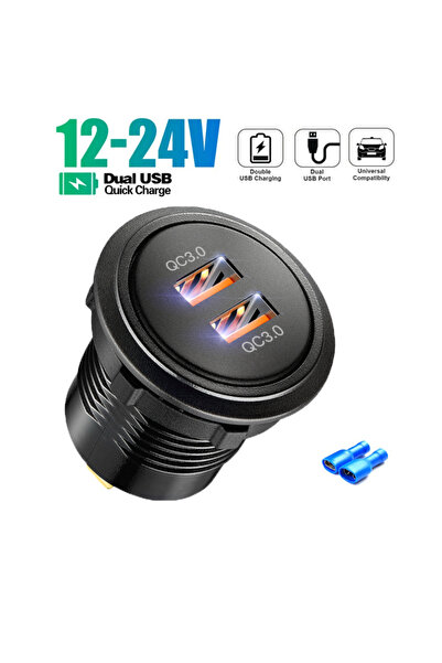 Choice4 مقبس يو إس بي 001 12 فولت/24 فولت للشحن السريع 3.0 مع منفذ PD USB-C و...