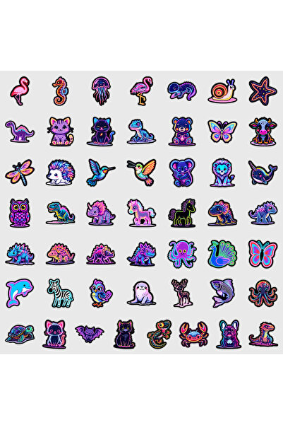 choice2 50PCS-B 50/100PCS Neon Light Graffiti Stickers Water Cup Mobile Water...