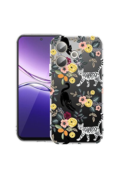 bestcase ¬Æ Husa Clear Silicon pentru OPPO A5 Pro 5G, Cat Pattern, 2042415 T ...