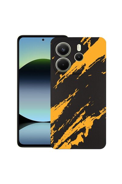 bestcase ¬Æ Husa pentru Xiaomi Redmi Note 14, Golden Stripes, Slim Silicon 0....