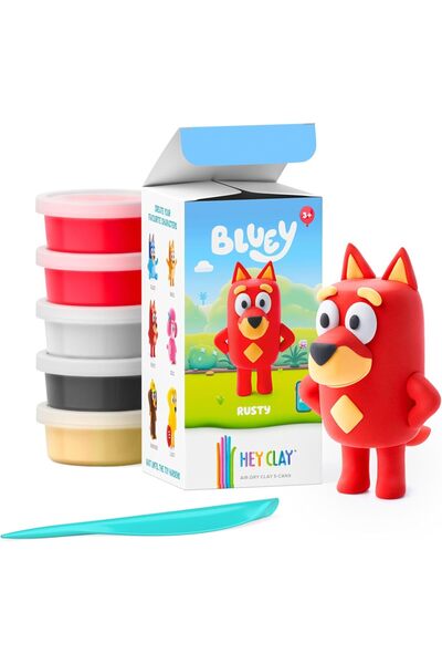 Hey Clay - Rusty. Colorful modeling air-dry clay, 5 cans with fun interactive...