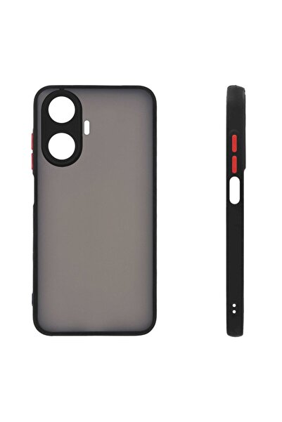 Sonique Θήκη Σιλικόνης Color Button Bumper Realme C55 Μαύρο