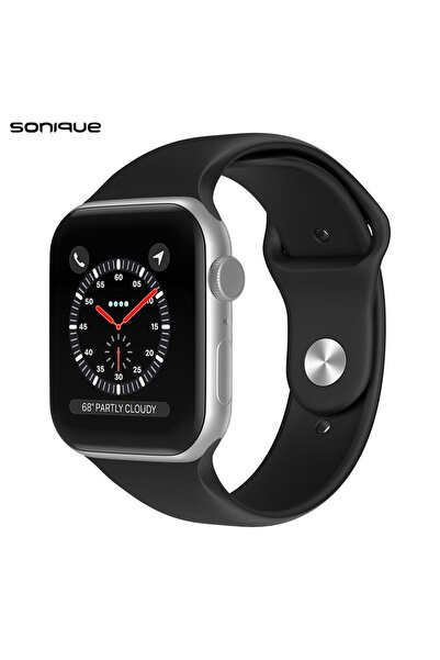 Sonique Λουράκι Σιλικόνης Soft Band για Apple Watch (42/44/45/49MM) Μαύρο
